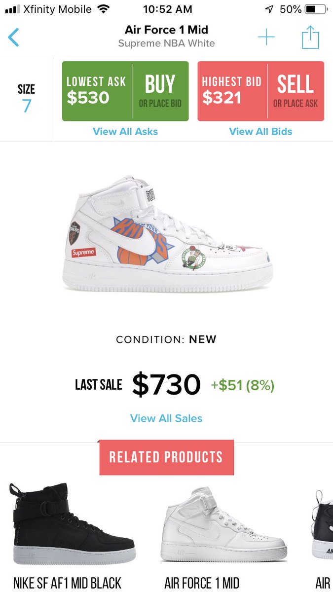 stockx cdg af1