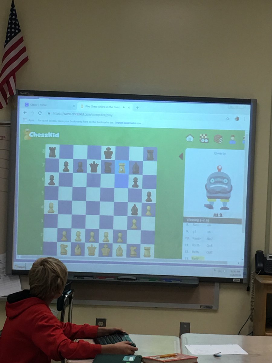 The Outdoor chess set at Rainbow Elementary sat idle today because of the weather. But other chess formats were used at RES, West Madison and Horizon Elem today.  All MCS schools are participating in the <a href="/ChessKidcom/">ChessKid.com 👑</a> national hour of chess this week. #mcslearn  Fun learning!