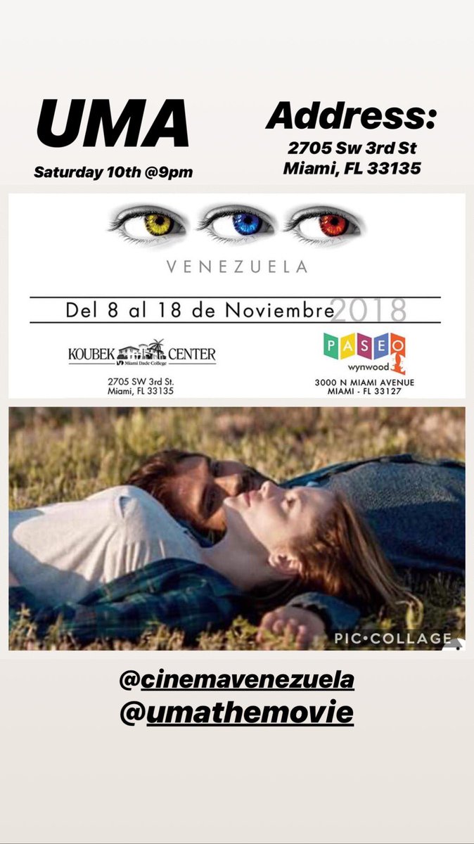 Come see us. 

Ven a vernos y a disfrutar nuestra maravillosa película “UMA”