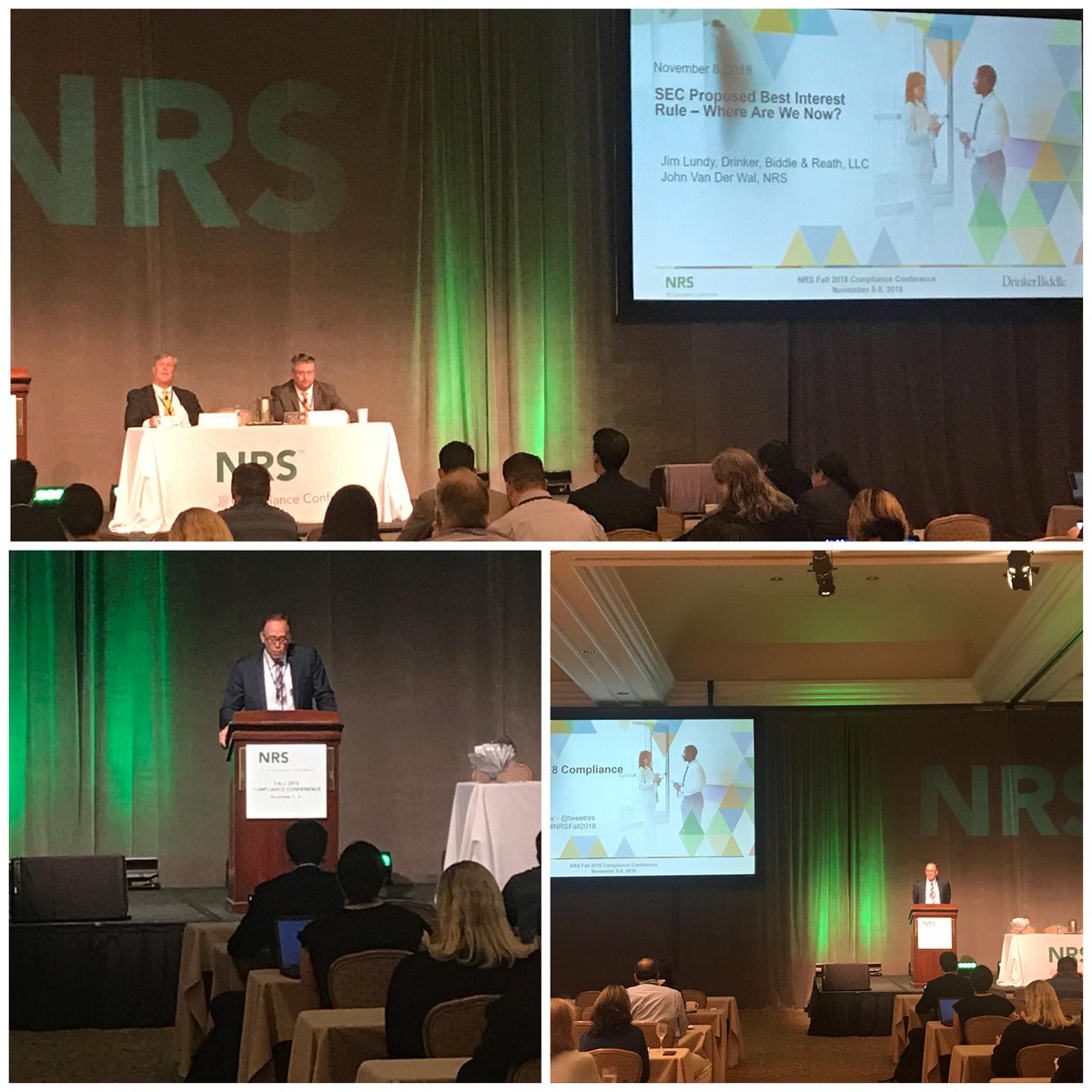 tweetNRS's tweet photo. Final day of the #NRSFall2018 #Compliance Conference has begun with opening remarks and an update on the #SEC Proposed #BestInterest Rule. https://t.co/juQcuBENxo