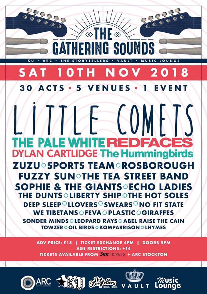 This Saturday we play <a href="/GatheringSounds/">The Gathering Sounds</a> festival. We're delighted to be on the bill with the likes of <a href="/littlecomets/">Little Comets</a> <a href="/thepalewhite/">The Pale White</a> <a href="/RedFacesMusic/">RedFaces</a> and SO many more gorgeous bands. 

We'll be at <a href="/StorytellersThe/">The Storytellers</a> at 5.15. Tickets are still available. 

📸- @bethanmcconnell