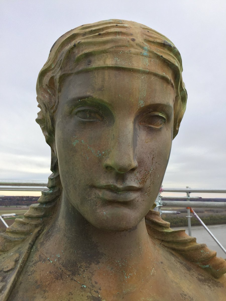 Ceres_MO's tweet image. Mark your calendars! I’m scheduled to come down from atop the #MoCapitol on Nov. 15! In case of non-ideal weather, a backup date is scheduled for Nov. 16. I am so ready for my makeover! (Photos from this week) #CeresMO