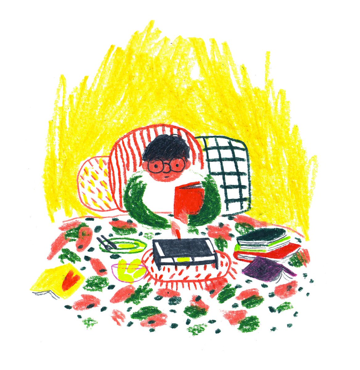 MarionBarraud's tweet image. Novembre : "Toute façon je m‘en fiche, j‘ai un appareil à raclette  pour deux personnes et le plein de livres empruntés à la médiathèque"