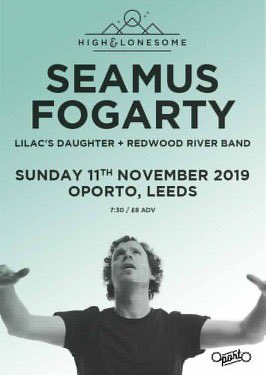 On Sunday we welcome <a href="/seamusfog/">seamus fogarty music</a> (<a href="/Dominorecordco/">Domino Recording Co</a>) back to #Leeds for an intimate show <a href="/Oportobar/">Oporto</a> following his wonderful set at last year's festival. 

Support from #Redwoodriverband &amp; <a href="/LilacsDaughter/">Lilac's Daughter</a>

Tickets in record shops &amp; online now: facebook.com/events/9965984… #seamusfogarty