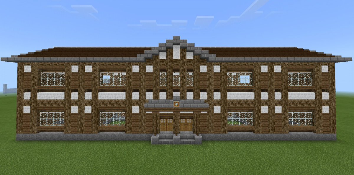 Willy S Build Twitterissa サバイバル用 クリエ試作 木造校舎 前に病院作ろうとして学校になった建物を参考に作りました 松白枝尋常小学校 マツシロエ