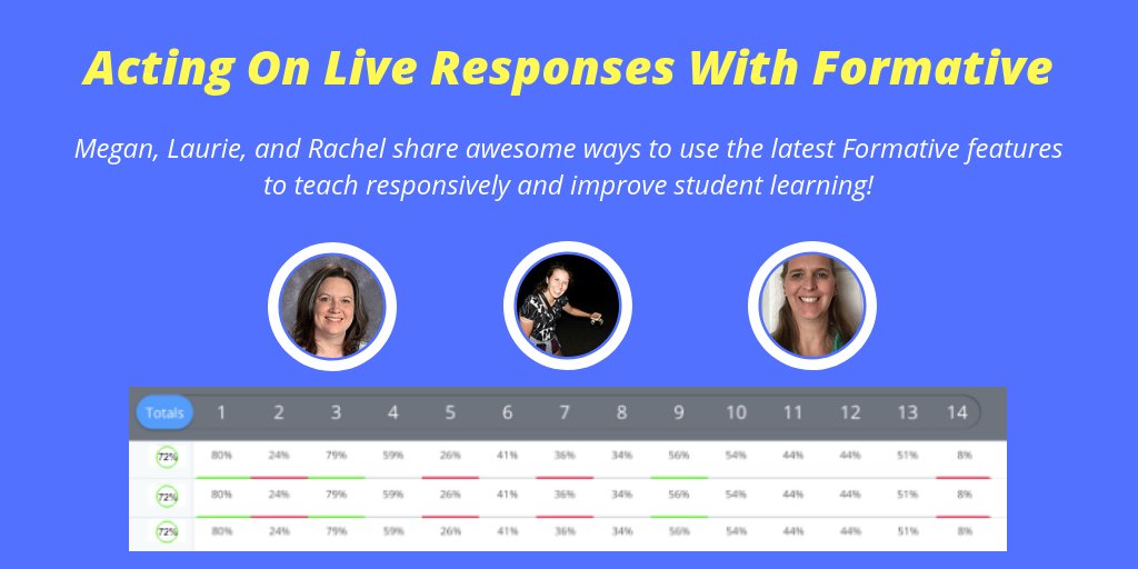 🚨 New <a href="/goformative/">formative</a> webinar 🚨

Formative Certified Educators <a href="/mrs_rigg_math/">Laurie Rigg</a> <a href="/Leikelaed/">Rachel Kerr</a> <a href="/mmiller_math/">Megan Miller</a> share amazing ways to use our latest and greatest features to teach responsively and improve student learning!

Watch here: bit.ly/2JPNLma

#formativechat
#goformative