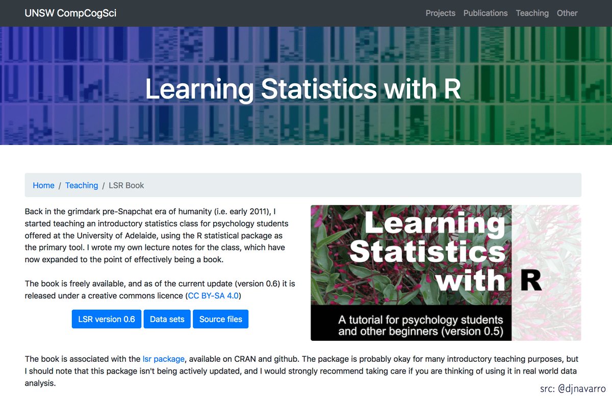 Learning Statistics with R