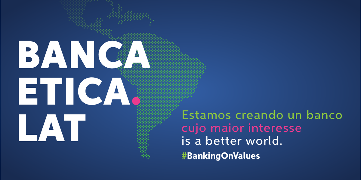 Desde Latinoamérica en la celebración del #BankingOnValues Day!
Conoce más bancaetica.lat, creando un banco que financie a quienes trabajan por las personas y el planeta #bancaética #bancarioético #ethicalbanking #BancaConValores #BankingOnValues