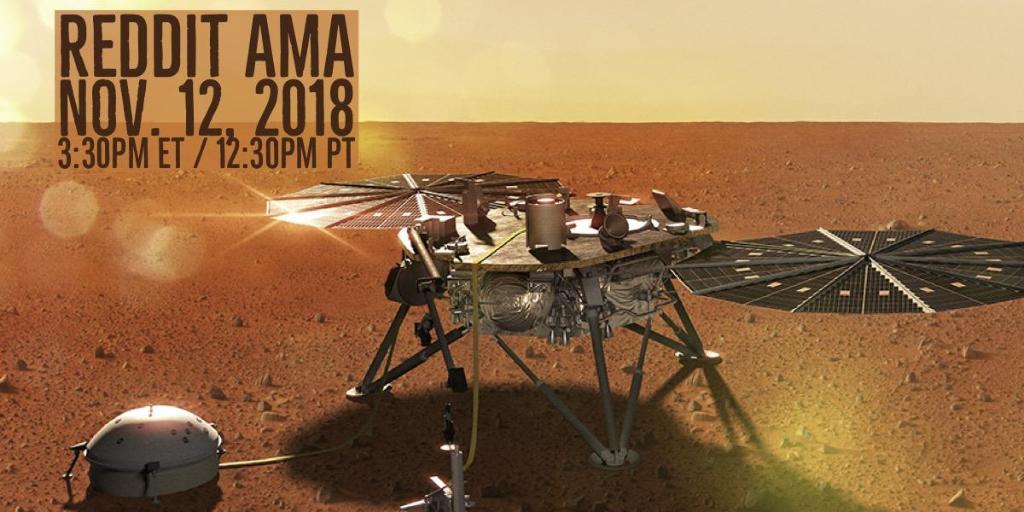 LockheedMartin's tweet image. We’re landing on Mars and our @NASAInSight Spacecraft Operations Team is talking design, engineering, launch and landing on @reddit ! Join us for an #RedditAMA Nov. 12 at 3:30 PM ET. lmt.co/2SWLRo3