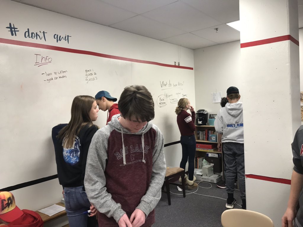 No technology allowed leads to lots of teamwork, brainstorming, discussion and laughter. Advanced Global CIA project 2018.