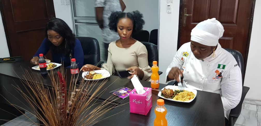 cheffatima_ng's tweet photo. The food fusion with @iamteddya @bammybestowed and @AntoLecky
Was a huge success!
More pictures from the event.
We on table!
#BBNaija #BBN #BigBrother #foodfusion #cheffatima #lagos https://t.co/HDyMlGVVfL