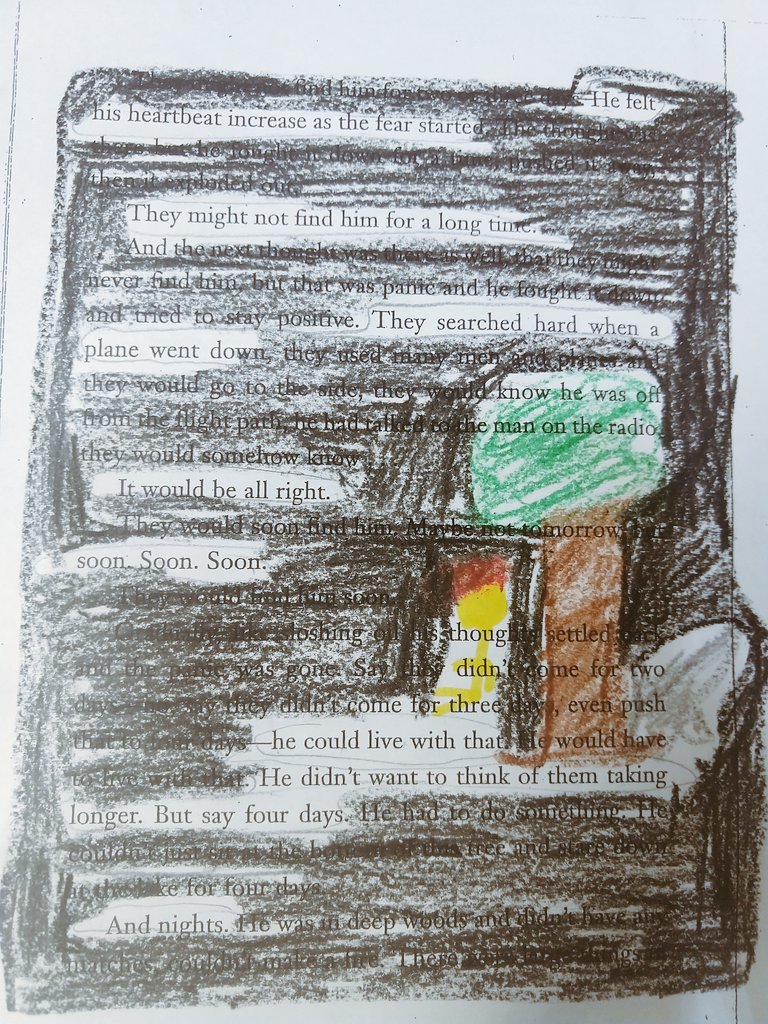 Using powerful language to create blackout poems with pages from our current read aloud, Hatchet.
#blackoutpoetry #iteach4th #lifein4thgrade #wearegroves #HumbleISDJoy 
@HumbleISD_GE @HumbleISD @HISDELAR