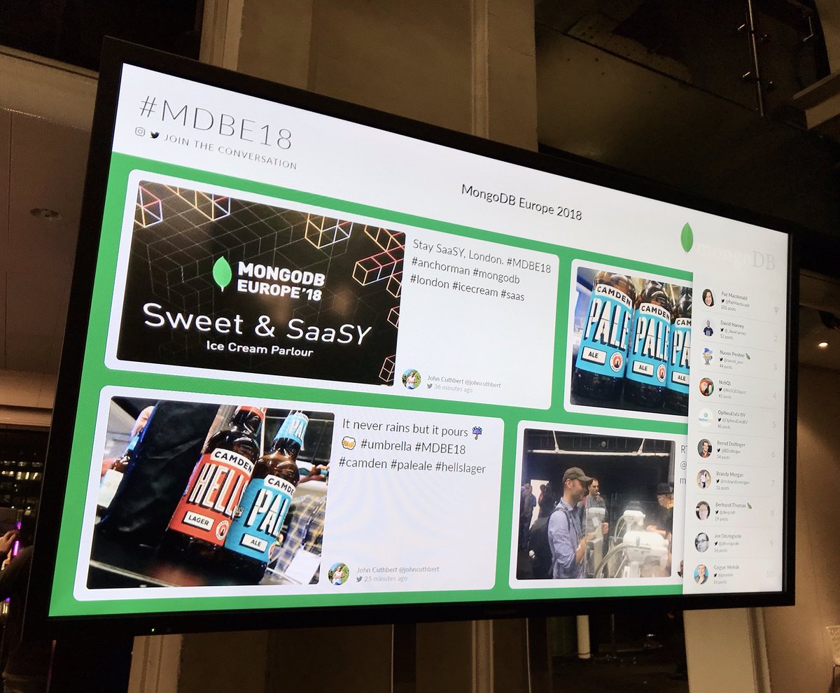 johncuthbert's tweet image. Quite the {collection} #MDBE18 #mongodb #collection #hereallnight #jointheconversation