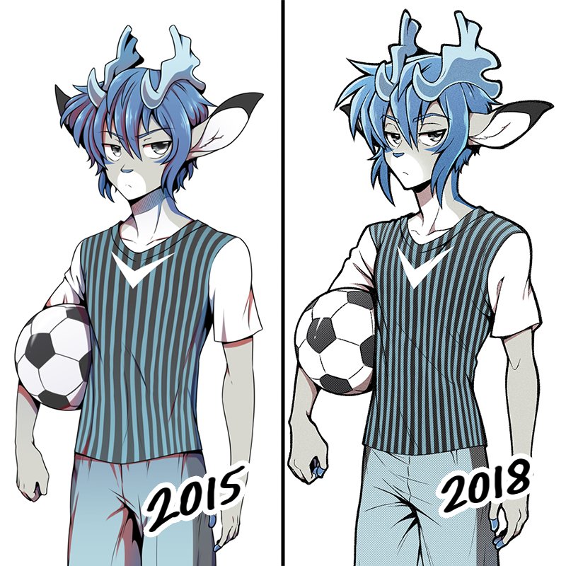 Couple of comparison things. Im reworking some refs atm. New ones are more basic cause the old ones took me waaay too long to do.  #rikdik #rikdikcomic #deer #anthro 