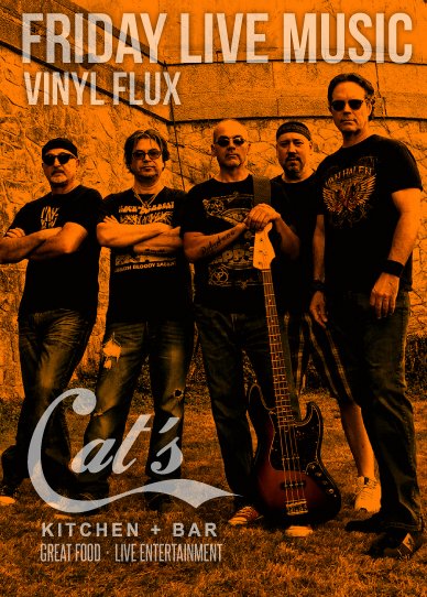CatsKitchenBar's tweet image. Friday live music with Vinyl Flux