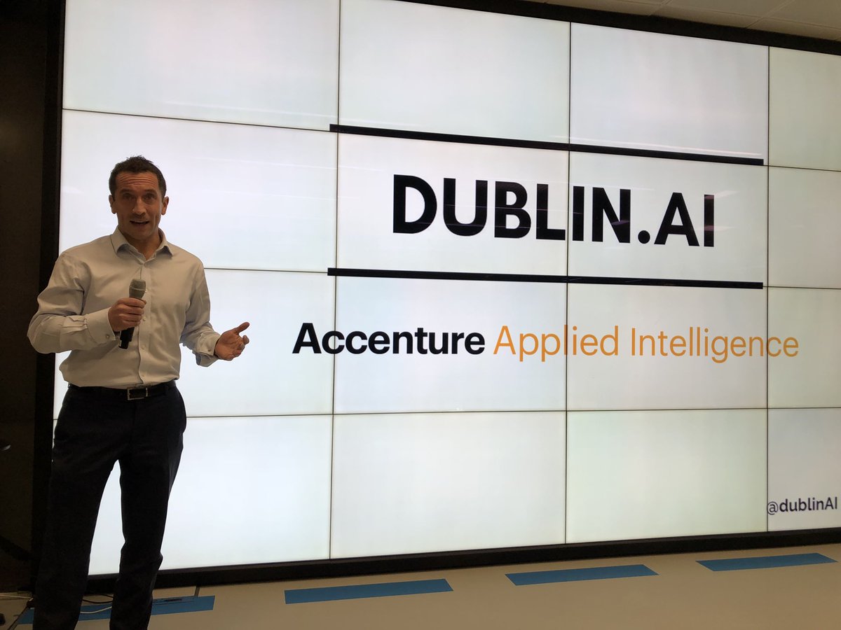 Attending Dublin’s quarterly applied AI event hosted by @accenturelabs at @AccentureDock #dublinAI