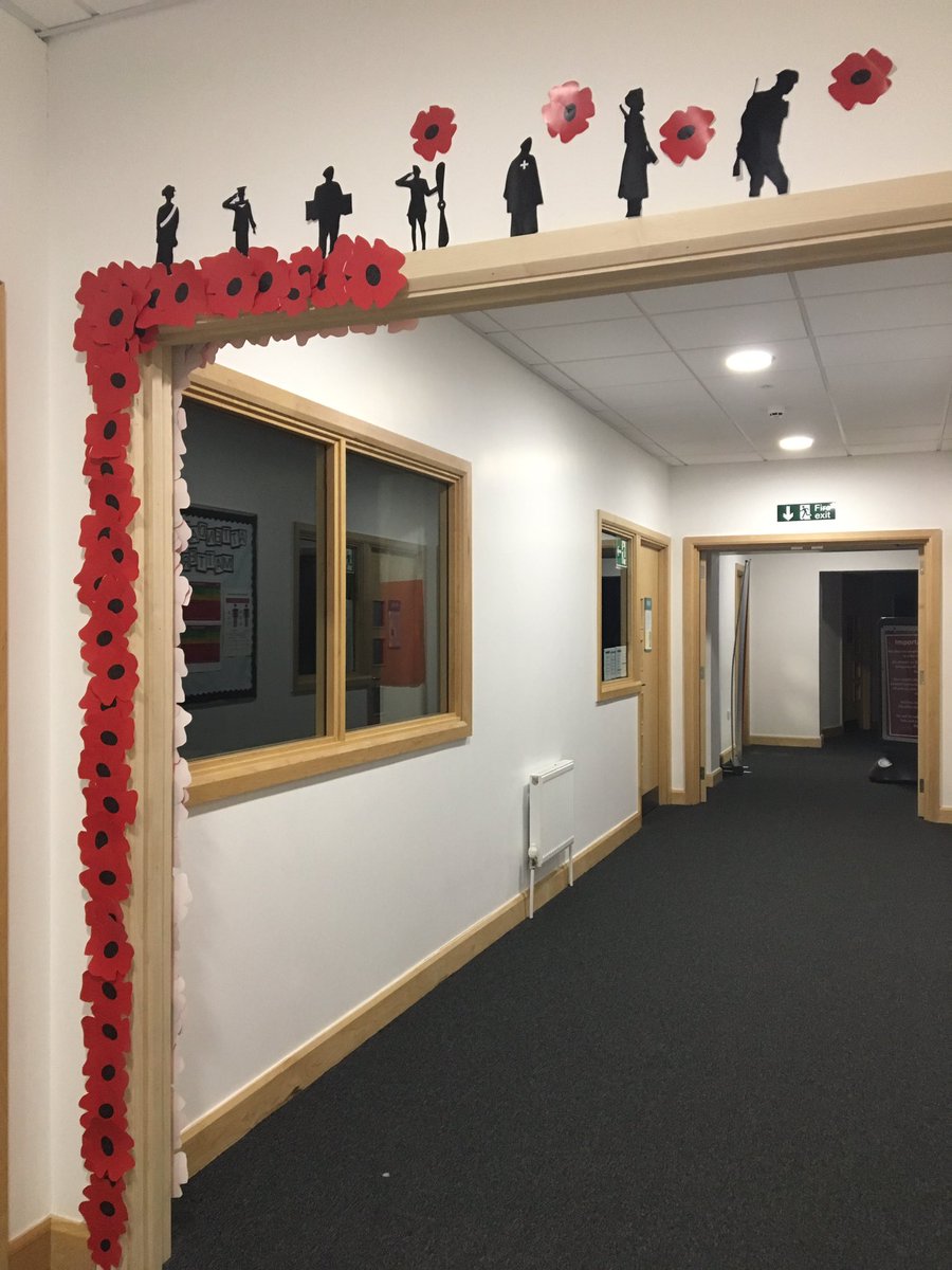 B6_History's tweet photo. New display for the centenary and Remembrance Day in the Humanities corridor @BlackpoolSixth @B6FC_Classics https://t.co/bY1Yg4qDQl