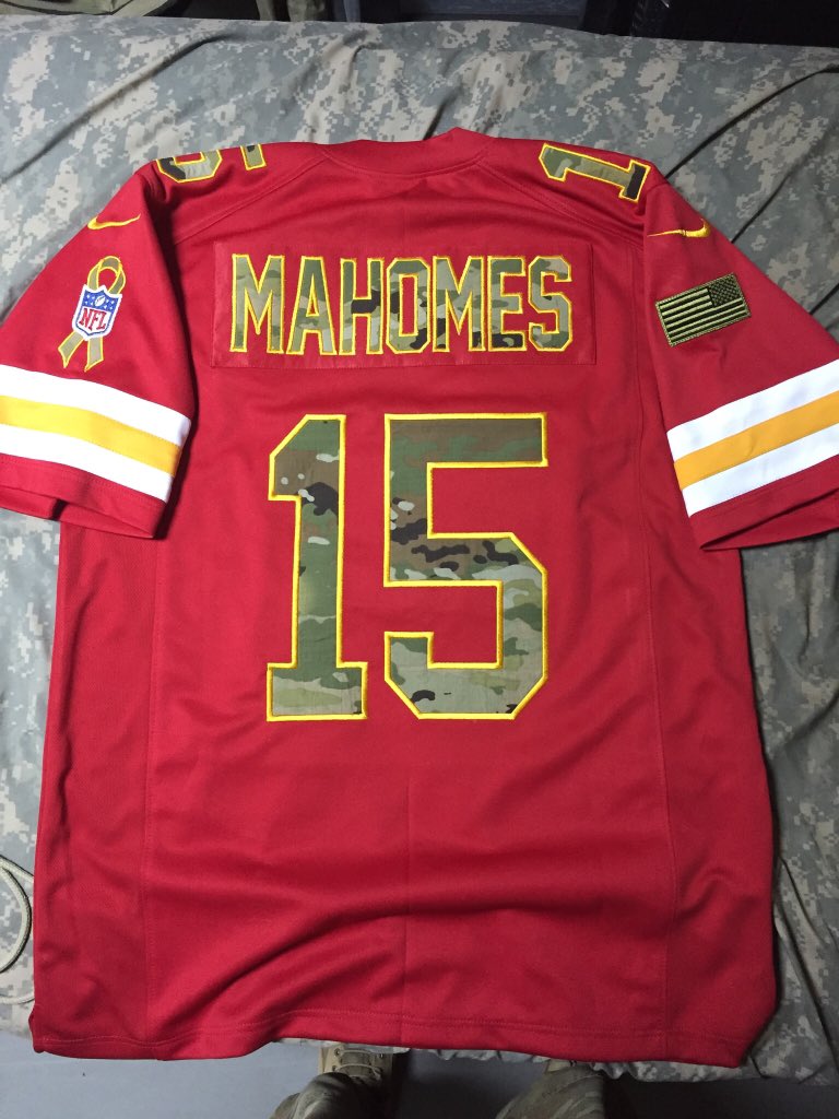 RhinosRusClub's tweet photo. @Chiefs @NFL #SaluteToService Currently deployed with The Kansas National Guard. Cheering for our Chiefs from The Middle East. 20 years of service and turning 50 next month. https://t.co/n0MB8CBcpo