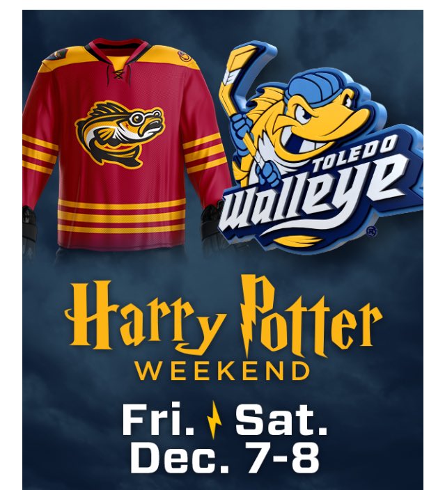 toledo walleye harry potter jersey