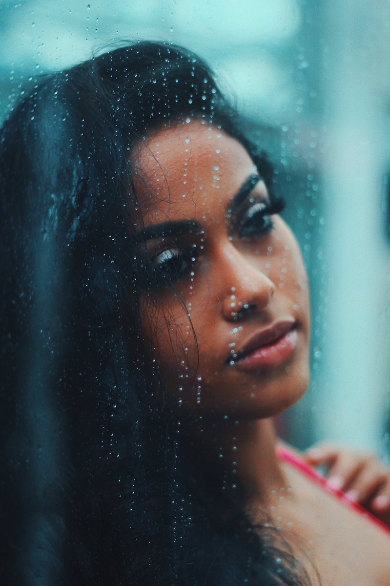 shotsbynino's tweet photo. Windows &amp; rain go together perfectly 

Model: @melisavillarr https://t.co/laxadfmdew