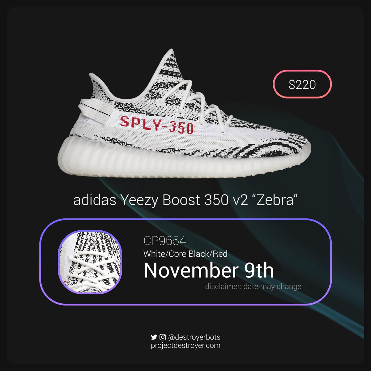 yeezy supply zebra release time