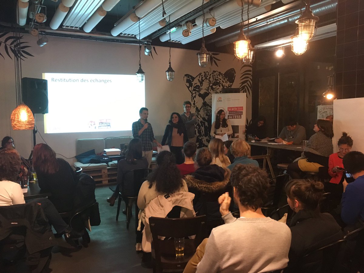 #moisdelESS C’est l’heure de la restitution des propositions des étudiants par les partenaires ! Les idées fusionnent 💡 ! <a href="/cjdesnat/">CJDES</a> <a href="/asso_concordia/">Association CONCORDIA</a> @animafac @LESPER_France <a href="/Ouishare_Fr/">Ouishare France</a> <a href="/La_LMDE/">LMDE</a>
