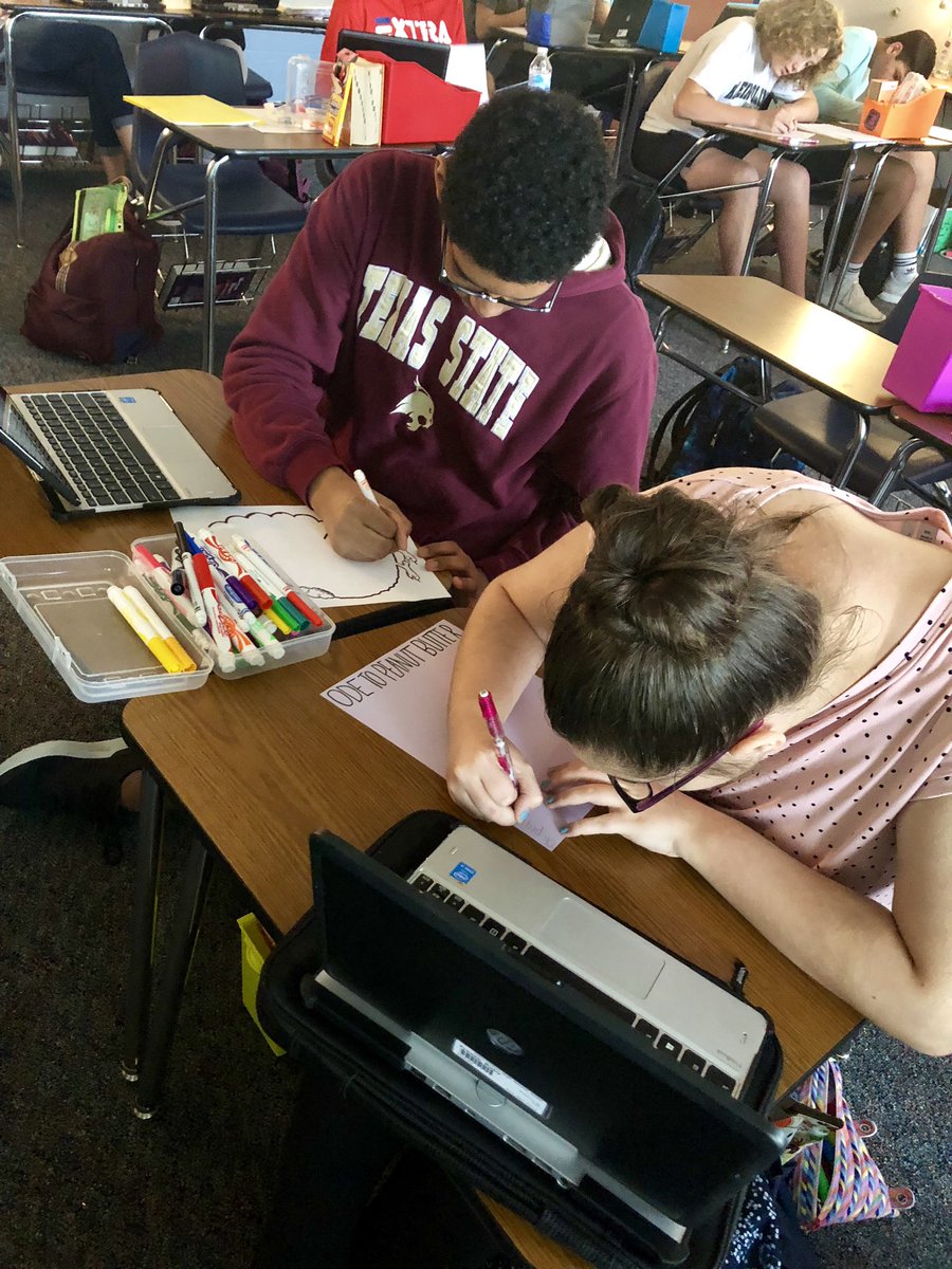 MrsAdamsKC's tweet photo. 6th period excitedly, strategically, passionately working on their Odes to something they are *Thankful* for 🦃🧡🍁📝 @KleinCollinsELA @kleincollins #WDKCLT #momentsintime #howKCHSrolls https://t.co/7WhoLdRqBy