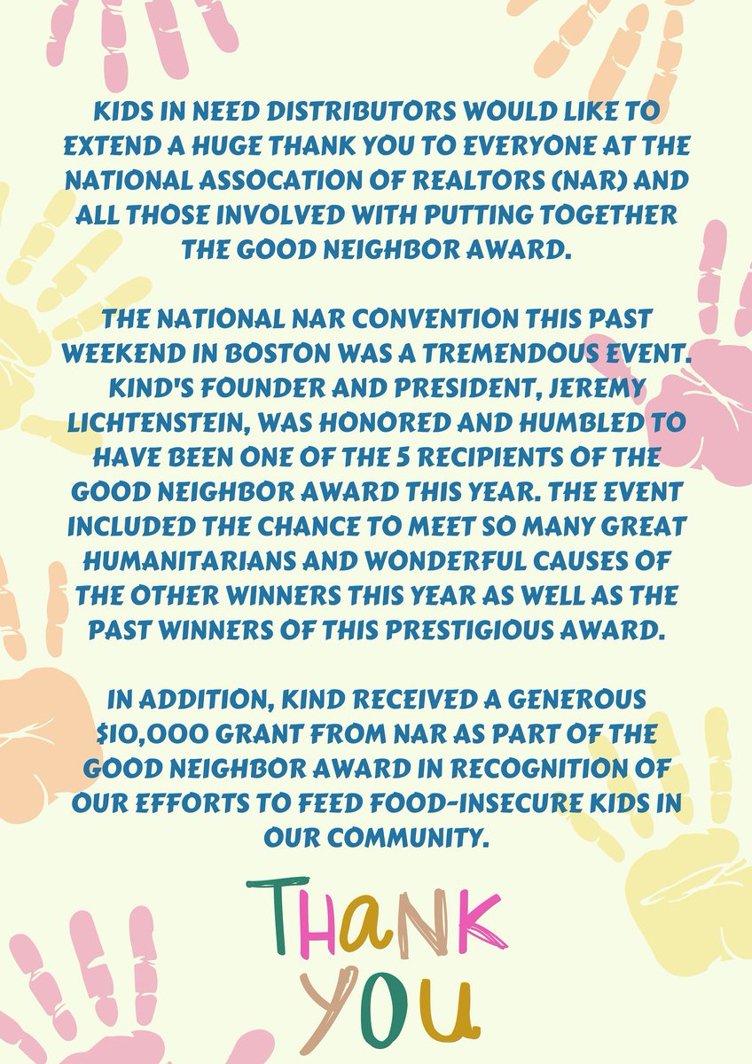 #ThankYou <a href="/nardotrealtor/">National Association of REALTORS®</a>  <a href="/GCAARNow/">GCAAR</a>  <a href="/WellsFargo/">Wells Fargo</a>  <a href="/realtordotcom/">Realtor.com</a> <a href="/realtormag/">NAR REALTOR® NEWS</a>  <a href="/remax/">RE/MAX</a> #WeAreREMAX #REMAXRealtyServices  #GoodNeighborAward #EndChildhoodHunger #MakeADifference