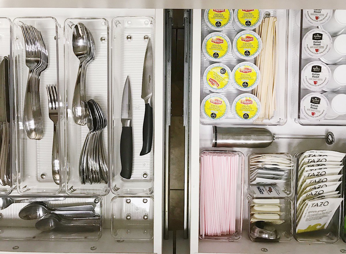 Lunch breaks are busy times for an office so everything needs to be in it's place...especially essentials like silverware and coffee supplies ☕️