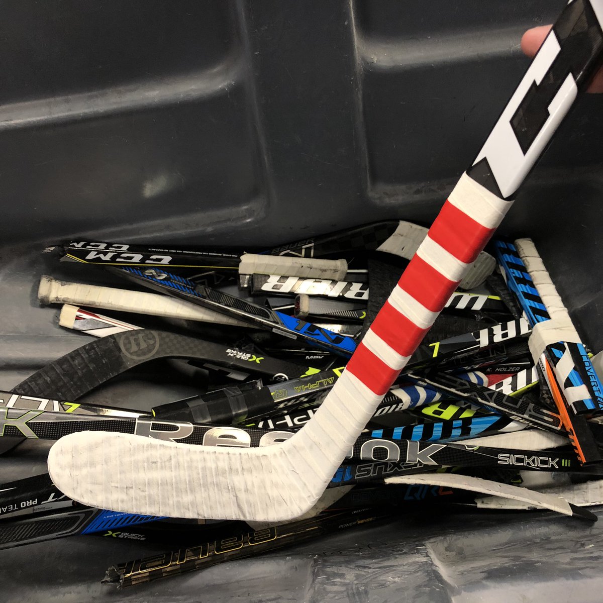 ProStockHockey.com 🏒 on X: We received this beauty in the mail today as a  warranty return. The “tube sock” tape job is definitely among the best  we've seen. 😂😂 Tag a buddy