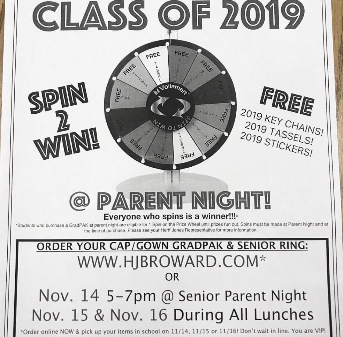 msdclassof2019's tweet image. If you would like to order your Gap/Gown Gradpak in person, come to Senior Parent Night on Nov. 14 from 5-7 PM. You can also order in person during all lunches Nov. 15 - Nov. 16. 🎊