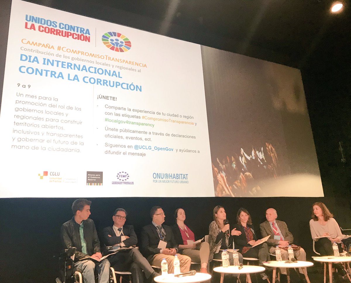 UCLG_OpenGov's tweet photo. Hoy en #CiudadesDePaz lanzamos nuestra campaña #CompromisoTransparencia , que desde mañana hasta el 9 de diciembre reivindicará el rol de los gobiernos locales en la prevención y lucha contra la #corrupción. #localgov4transparency https://t.co/I1MgHVzojD