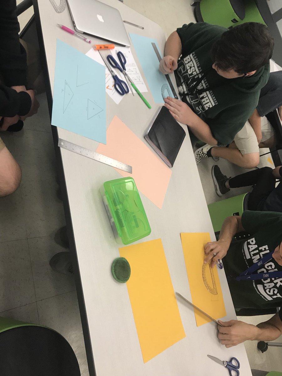Day 62/180: Geometry students creating triangles with very specific criteria-“This isn’t as easy as I thought it’d be”-so we can discover congruency theorems tomorrow.