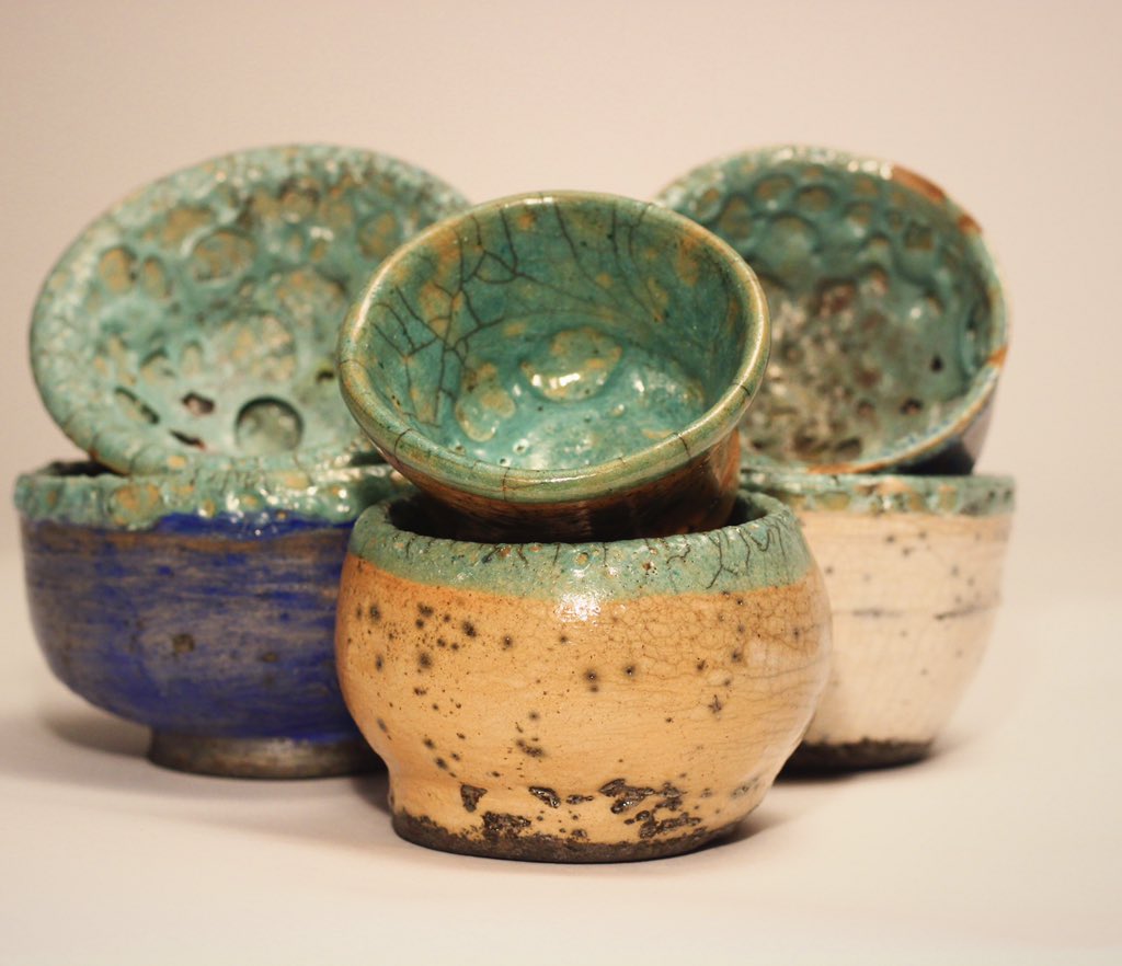 RFC_Creations's tweet photo. Set of Japanese Inspired Tea Cups.
Wheel Thrown & Custom Made Raku Glaze.
#rfcdesign #ceramics #gaceramics https://t.co/ILOfTSzmaq