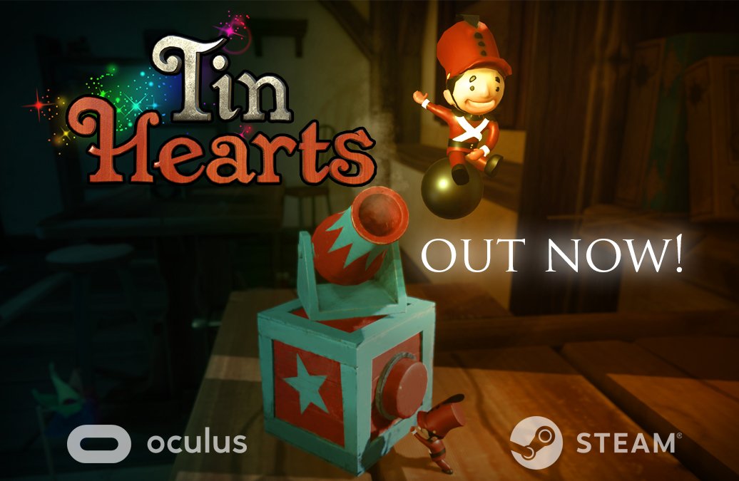 RogueSunGames's tweet photo. Aaaand we're LIVE! 

Experience the magic, beauty and mystery that is #TinHearts! 

What are you waiting for? Those little toy soldiers won't save themselves!

#VR #Puzzle #Story #Indie https://t.co/UA66su5KHy