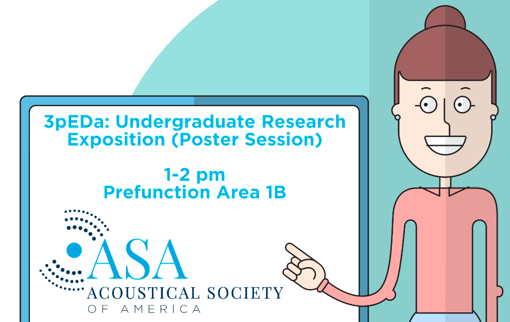 acousticsorg's tweet photo. The Undergraduate Research Exposition poster session is being held in Prefunction 1B at the Victoria Conference Centre. Undergraduate students are presenting their research in any area of acoustics! Come check it out! 1-2 pm PST

#ASA176 #AWC18 https://t.co/pIlBdcLdEp