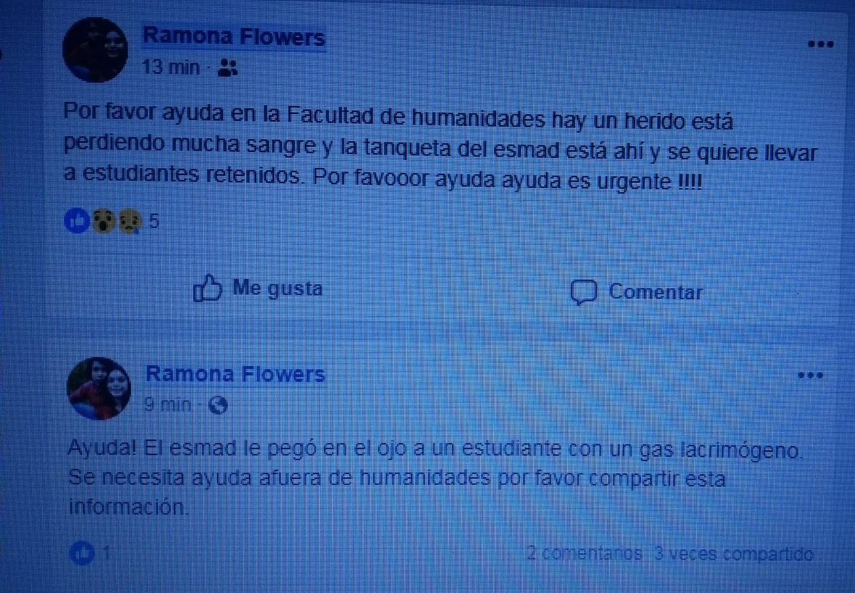 catalepsia10's tweet photo. Ayuda  @BluRadioCo @ClaudiaLopez @DuvalierSanchez @FelipRamirez_ están acorralados los estudiantws de unicauca. Van a sacarlos a la fuerza de facultades donde se refugiaron por desalojo de campamento pacífico es urgente! https://t.co/humbdsD6ty