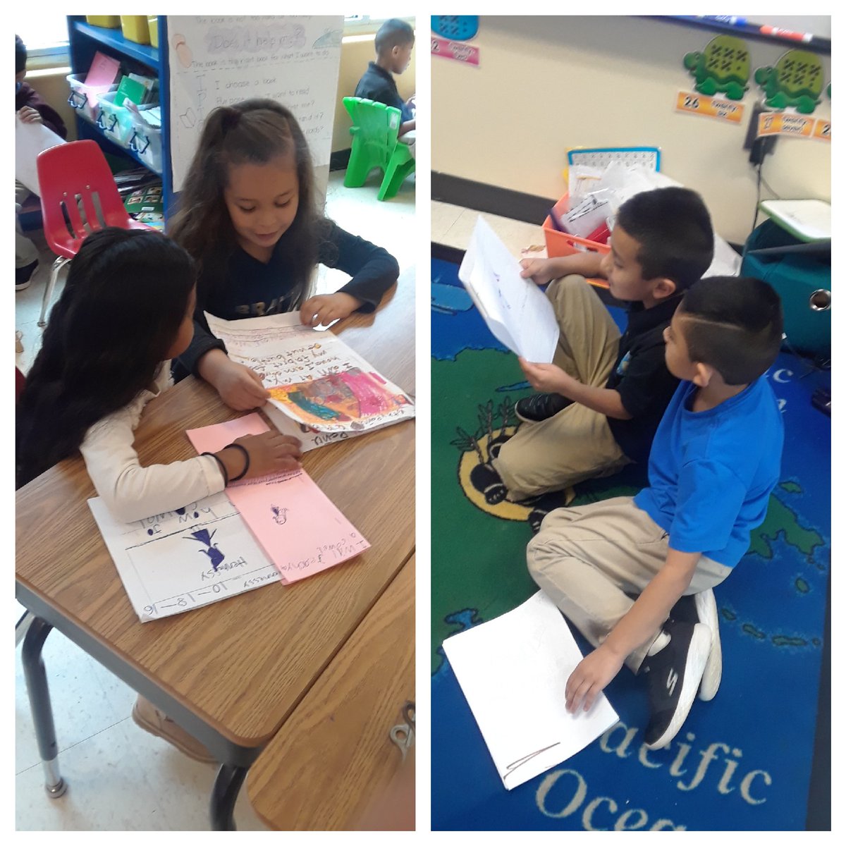 librarylifesja's tweet photo. 2nd publishing party with @msmartin1st class! Loved listening to all the how to's from budding first grade writers #firstgradefirstplace #luckyinlucy @LFLions @JenniferOkiyama https://t.co/xMyHt7RBop