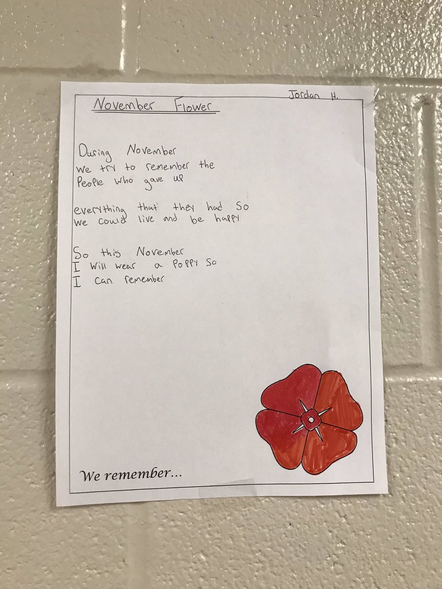 mrsmaurinaedhs's tweet photo. @EDHS_Students #ENG4C students remember those soldiers who have sacrificed their lives, through their own beautiful words. https://t.co/RQGuqmdUhv