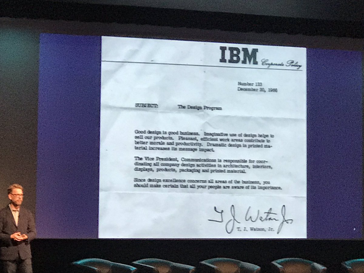chasmcomm's tweet image. “Good design is good business” - T.J. Watson Jr, IBM (December 1966) #DesignOps18 #DesignOpsSummit