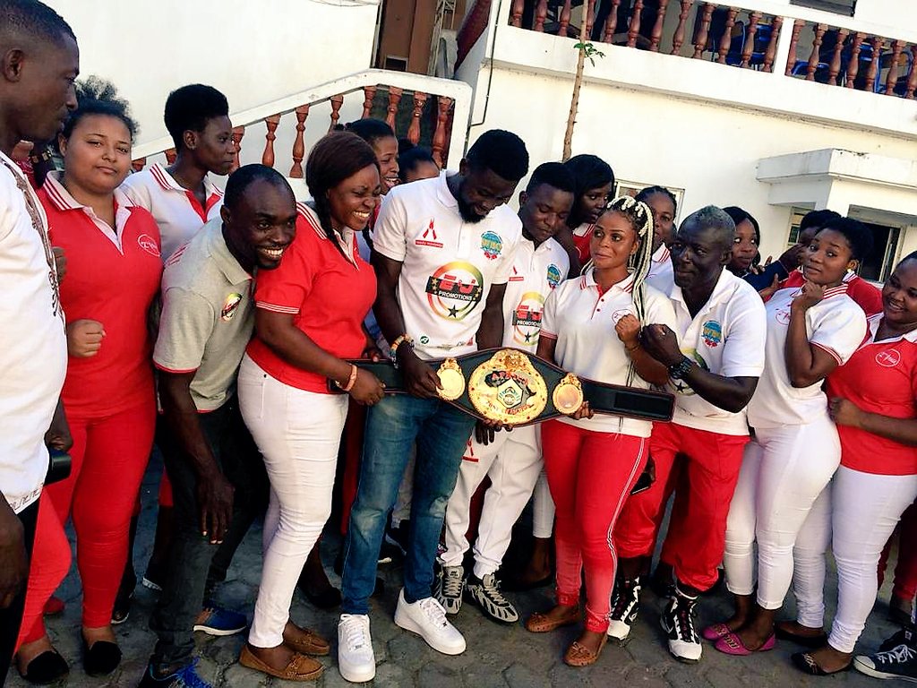 KboXtv's tweet photo. The WBO Africa Super Bantamweight Champion, @MohammedWasiru, and his management, @promotions_e, and #TeamWasiru were at the premises of #2ndImageInternational near the Adabraka Police Station on Thursday, November 8, 2018, to present the title he won against Isaac Sackey to them. https://t.co/JHBBPvs45u