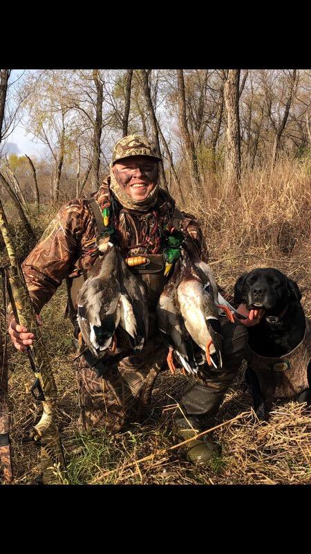 Me and my favorite hunting buddy got the green! Limited mallards! #ihuntdux #gundog #duckstew