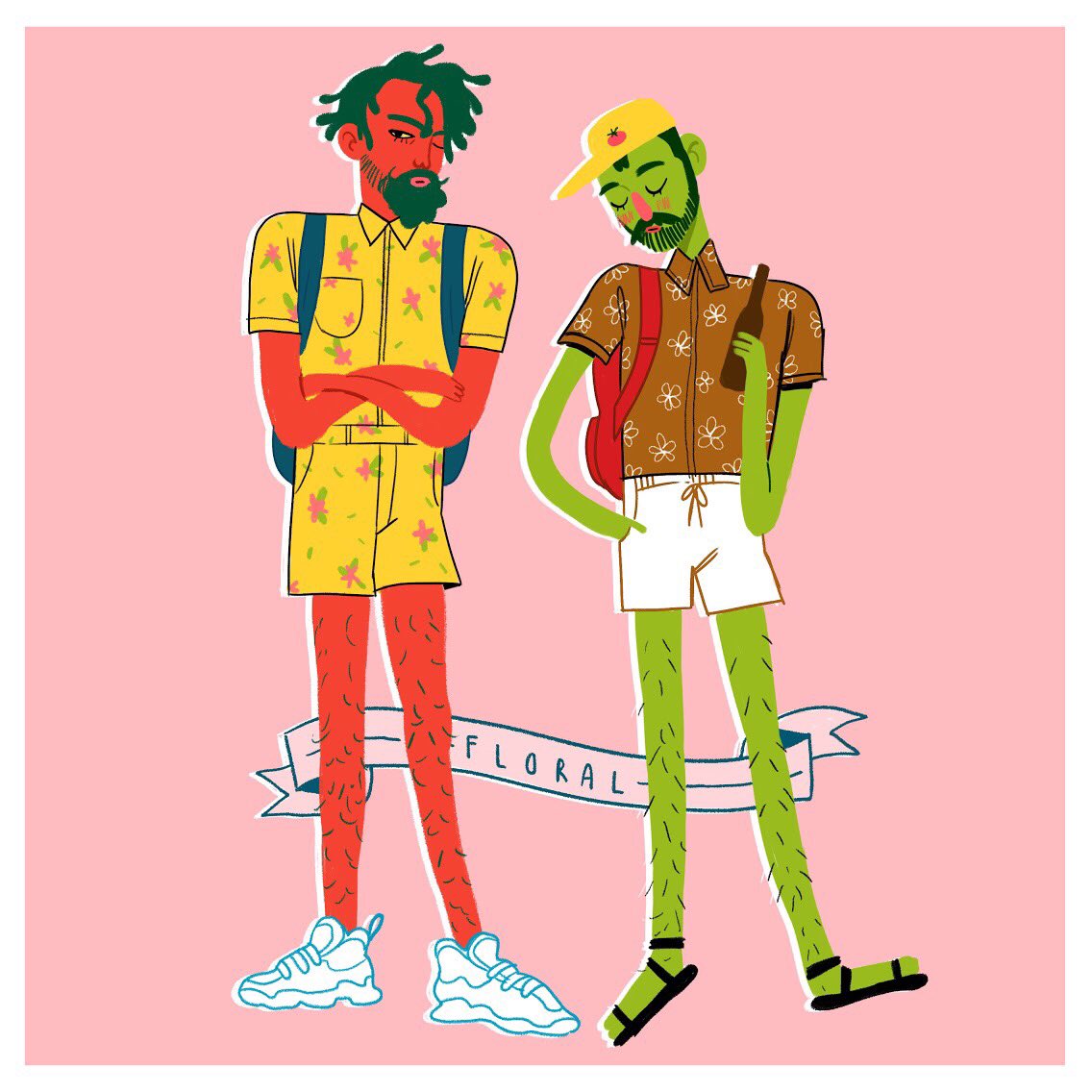 jamiegreenillus's tweet photo. #beardaday 8: Floral 🌺 this is a little callback to my tomato boys from a bit ago! https://t.co/0BecwP8Udl