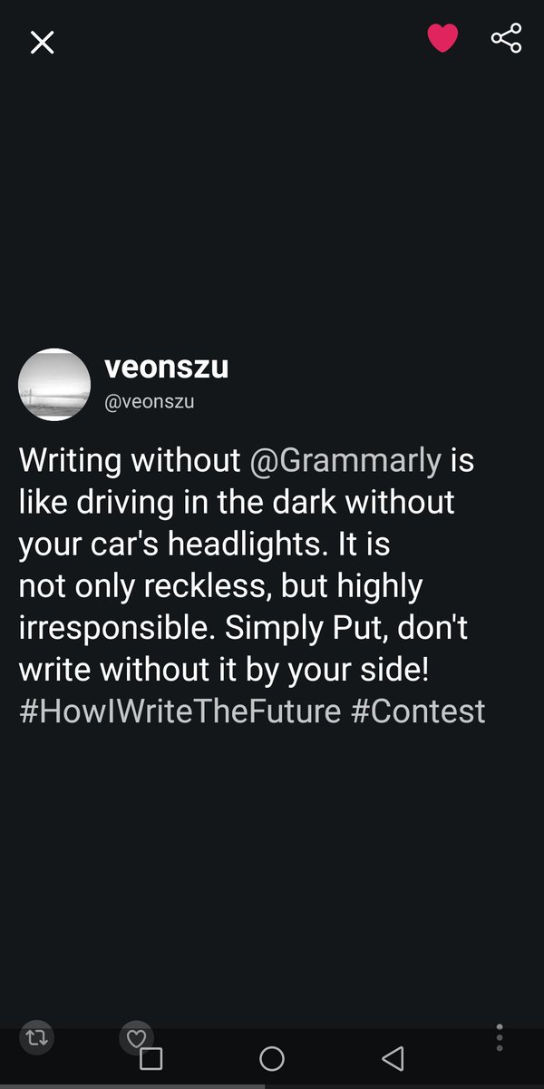 veonszu's tweet image. I didn&apos;t win #howiwritethefuture #contest by #Grammarly but my entry get published in Moment