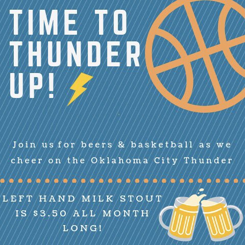 #thunderup #okcthunder #beersandbasketball #publife #mcnelliesokc #midtownokc