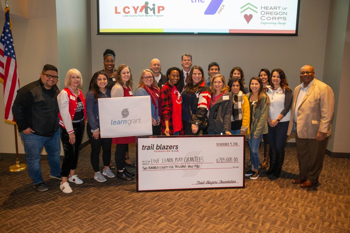 On Sunday, the <a href="/TrailBlazerNews/">PortlandTrailBlazers</a> (Trail Blazers Foundation) presented a check that was distributed between 39 organizations! Heart of Oregon Corps was among this diverse group of grantees. We appreciate their support in empowering positive change in the lives of our young people.