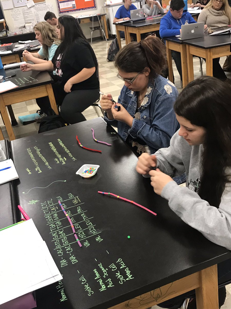 BiomedSci_JCHS's tweet photo. In lab today Principles of Biomedical Science students discovered the answer to the question “Does changing 1 nucleotide out of 438 really make a difference?”  Ask them and they’ll tell you.  #jchslife #PLTW #RSS_CTE #poorAnnaGarcia https://t.co/7D7hzGzE7H