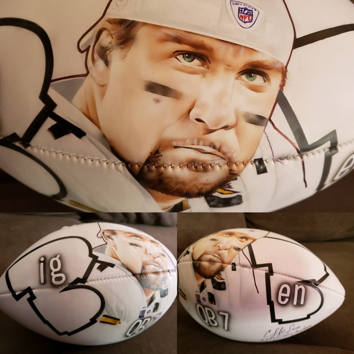 NovikaneC's tweet image. No better day to honor @_BigBen7 than game day #HereWeGo @SteelersUnite @theinkgame @steelers