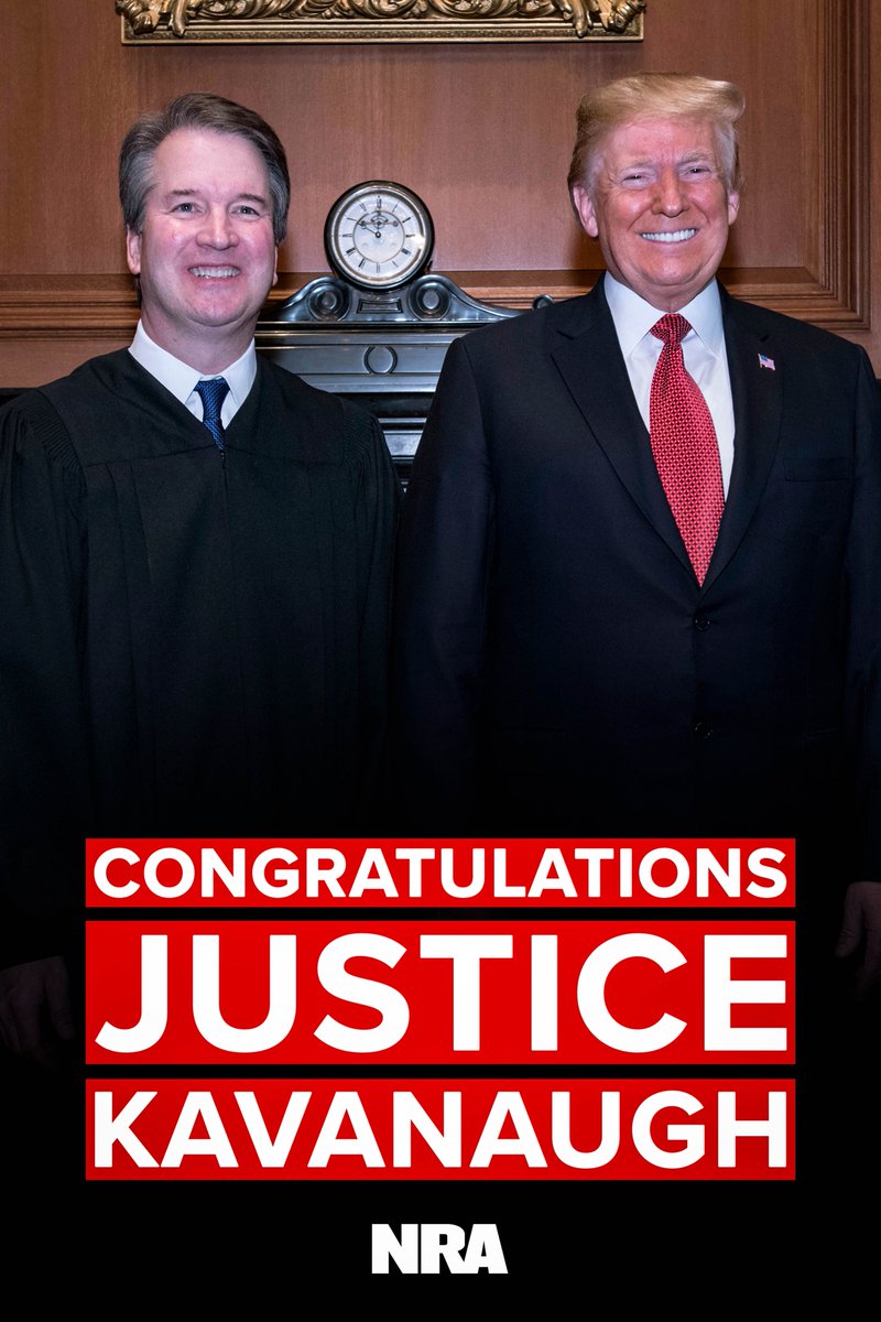 Brett Kavanaugh formally took his seat as the 114th justice at the traditional investiture ceremony at #SCOTUS today. On behalf of the men and women of the #NRA: Congratulations, Justice Kavanaugh!