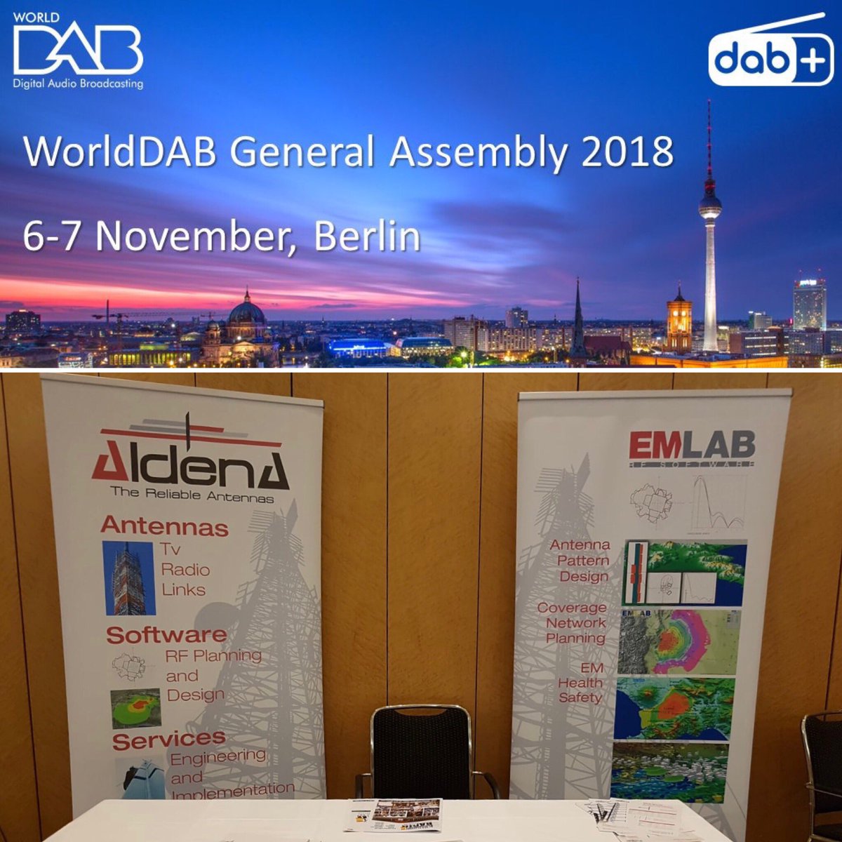 Speaking #digitalradio at #WorldDAB in Berlin!  #aldena #DABdigitalradio #EMLab @WorldDAB @ClubDAB